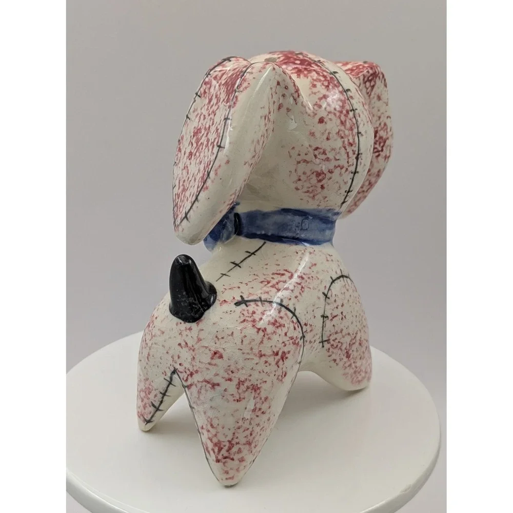 Vintage Ceramic Patchwork Puppy Pepper Shaker Japan‎ Kitschy READ
